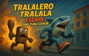 Tralalero Tralala: Escape Tung Tung Sahur - Arcade Runner Online Game