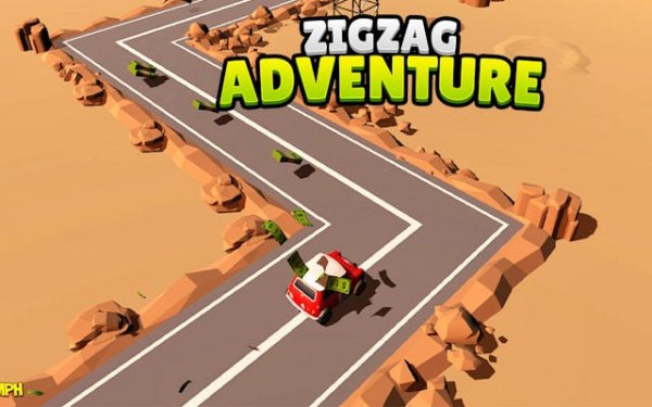 Zigzag Adventure: Endless Car Runner Online Game